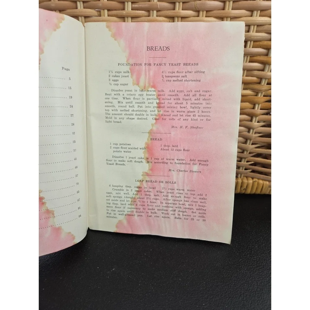 Vintage‎ 1945 Salem Cookbook Recipes Pages From The Old Winston Salem NC Book